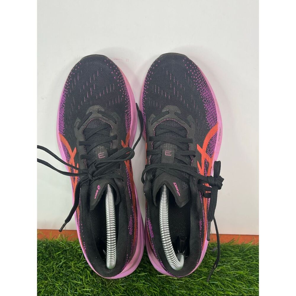 ASICS Novablast Women's Running Shoes | Black/Pink/Orange | US Size 8 - Picture 5 of 11